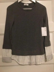 BNWT Bailey/44 Women's Gray Elizabeth III Top Sz. Small - Picture 1 of 7