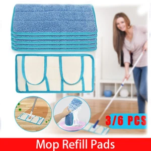 3/6PC For Swiffer Wet Jet Washable Reusable Tool Microfiber Replacement Mop Pads - Picture 1 of 10
