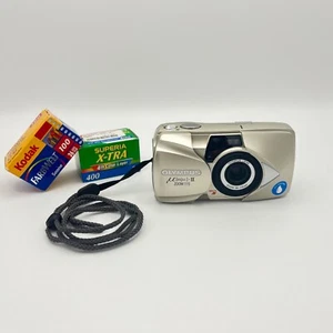Olympus mju-II Zoom 115 | Fotocamera analogica | Oro | Testata - Foto 1 di 12