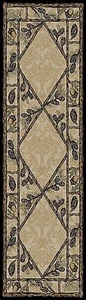 Juego a juego de alfombras de área calva Brasstown corredor lodge cabina cono de pino bellota beige - Imagen 1 de 4
