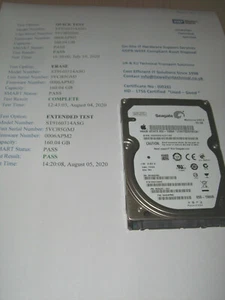 Seagate Apple 2.5" 160 GB SATA Hard Drive HD ST9160314ASG 9KAG3C Fast UK Ship - Picture 1 of 4
