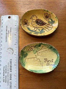 Breininger Redware Pottery Miniature Oval Dishes (2) - Picture 1 of 3