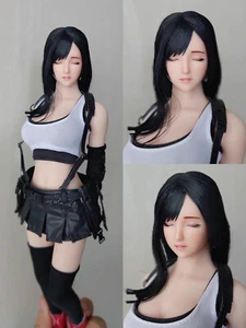 Personalizado 1/6 Mujer Ojos Cerrados Tifa Niña Cabeza Esculpida Modelo Ajuste 12" Figura Muñeca - Imagen 1 de 5