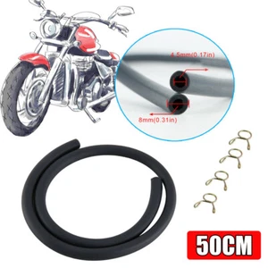 Fuel tube Hose Line Petrol Pipe For Motorcycle Dirt Bike ATV Gas Oil Tube & clip - Picture 1 of 8