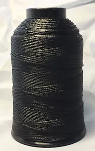 Braided Poly Thread Black Size 277 Bonded 1/4lb for leather, upholstery and more - Picture 1 of 4