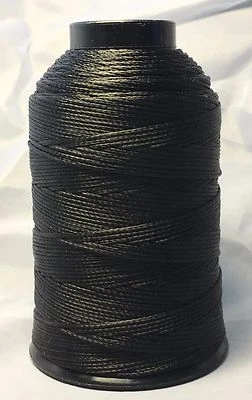 Braided Poly Thread Black Size 277 Bonded 1/4lb for leather, upholstery and more - Image 1 of 4