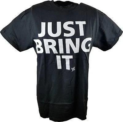 The Rock Just Bring It WWE Mens Black T-shirt Cover