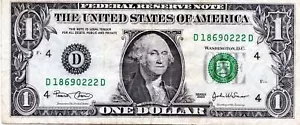 1,00 $ Federal Reserve Schein Serie 2003 Cleveland - Bild 1 von 2