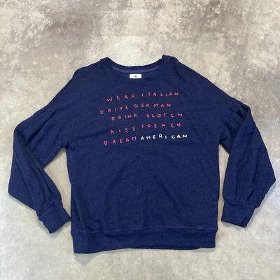 Sudadera Sundry Mujer Mediana Azul Dream American Blusa Manga Bordada Foto 1 de 4