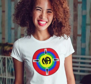 JIMMY K LOGO Damen geschnittenes T-Shirt - Narcotics Anonymous - kostenloser Versand - Bild 1 von 10
