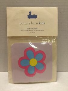 Pottery barn Kids Tile Stickers Colorful Flower Set Of 10