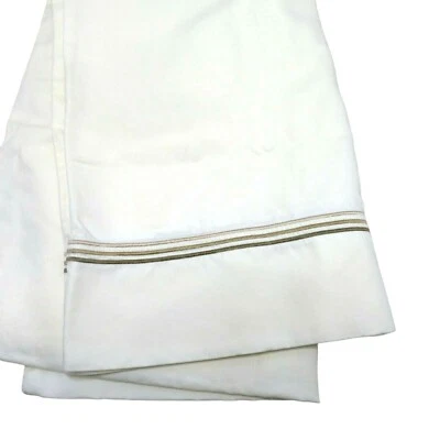 Par de 2 Fundas de Almohada Estándar Vintage Tira Bordada 20"x 30" Hechas en EE. UU. Foto 1 de 4