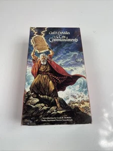 The Ten Commandments VHS 1956 Paramount Cecil B. DeMilles Charlton Heston Movie - Picture 1 of 4