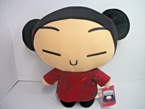 "Muñeco de peluche vintage Pucca juguete 15"" con kimono personaje de TV 2000-2002 NUEVO CON ETIQUETAS - Imagen 1 de 7