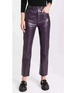 Agolde Recycled leather 90's Pinch Waist: High Rise Straight Jeans Size 29 - Picture 1 of 17