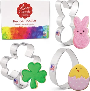 Easter and St. Patrick'S Day Cookie Cutters 3-Pc. Set Made in the USA by Ann ... - Picture 1 of 12