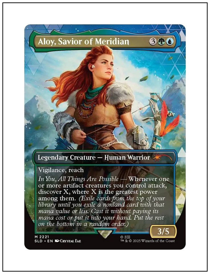 1x Aloy, Savior of Meridian, Horizon Zero Dawn Secret Lair, Magic MTG NM - Image 1 of 1