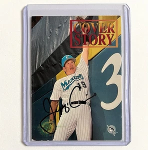 Jeff Conine 1995 Topps Stadium Club Cover Story #401 Auto Autograph Marlins MLB - Picture 1 of 4