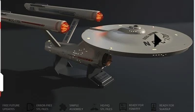 Star Trek Original Tos Enterprise Ncc-1701 1/350 scale Huge 3d Model Kit - Image 1 of 4