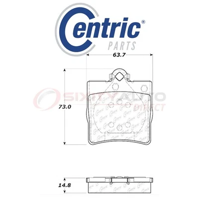 Centric Disc Brake Pads w Hardware for 1999-2005 Mercedes-Benz C230 1.8L oc Foto 1 de 4