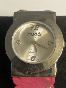 MUDD women's watch, Round Face Pink Band New Battery - Picture 1 of 9