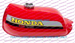 APTO PARA Honda ATC 70 rojo acero combustible gasolina tanque 1978-1985 + tapa - Imagen 1 de 3
