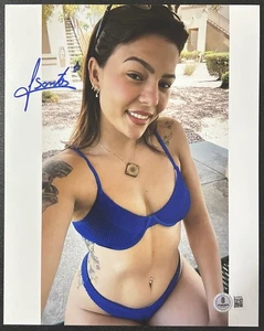 Luana Santos signiertes 8x10 Foto. UFC. LFA. TikTok Queen. Beckett Echtheitszertifikat. MMA. Brasilien - Bild 1 von 2