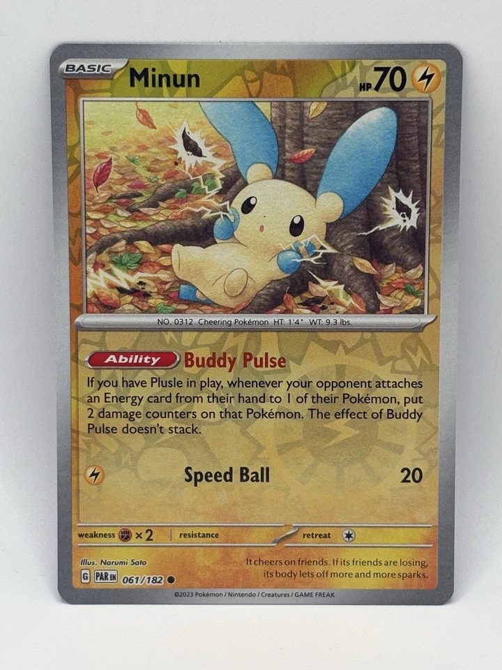 Minun 061/182 Sv04: Paradox Rift Reverse Holo - Image 1 of 1