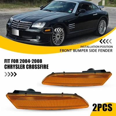 Luces reflectoras laterales de parachoques delantero ámbar para Chrysler Crossfire H 2004-08 Foto 1 de 4