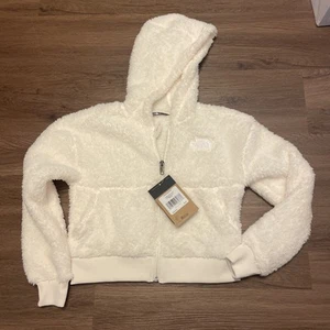 NWT The North Face Kids Suave Oso Full Zip Hoodie Gardenia White Sz Medium - Picture 1 of 4