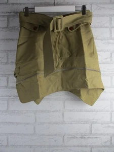 Alexander Wang womens skirt exposed zip green belt waist L - Picture 1 of 9