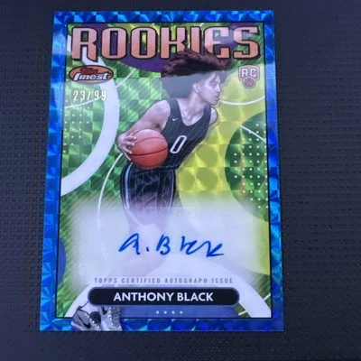 2023-24 Topps Finest Anthony Black /99 Rookies Auto Blue Geometric - Image 1 of 4