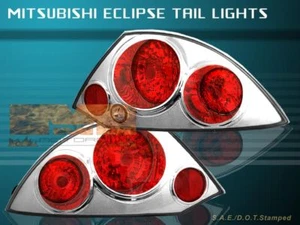 00-02 MITSUBISHI ECLIPSE TAIL LIGHTS CHROME G2 2-DOOR - Picture 1 of 1