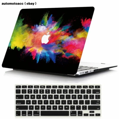 抽象彩色保护壳 适用于 Macbook M4 Air 13 15 Pro 14 16 11 12 英寸 + 键盘保护套 — 第 1/4 张图片