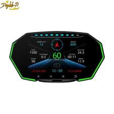 Car LCD Digital Display HUD OBD2+GPS Gauge Odometer Speedometer Meter RPM New
