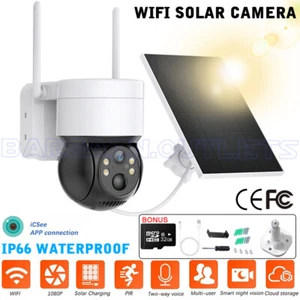 5G WIFI Wireless Security Camera 4MP Solar Battery Powered IP Pan Tile CCTV 2K - Picture 1 of 12