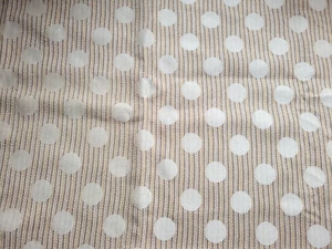 Tela de tapicería a rayas a lunares marrón beige 1 pieza 56" ancho x 41" l nueva - Imagen 1 de 9