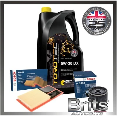FOR SEAT IBIZA 1.4 TOCA MK4 2012-2015 Bosch Oil Air Filters Service Kit & 5L Oil - Image 1 of 4