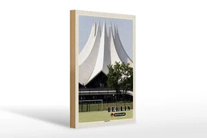 Holzschild Städte Berlin Deutschland Tempodrom 20x30 cm Deko Schild - Picture 1 of 5