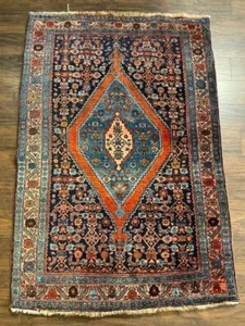 1900's Antique Vintage Bijar 3.9x5.7ft - Picture 1 of 5