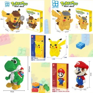 Super Mario Pikachu Micro Mini Building Nano Block Kids Gift AU stock - Picture 1 of 10