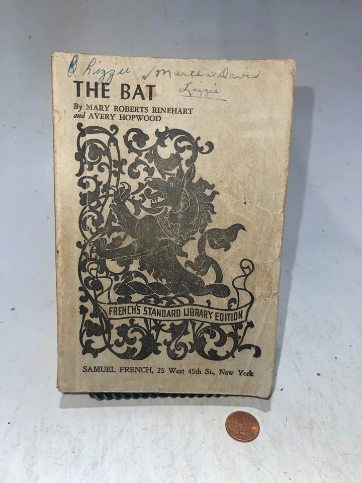 1947 The Bat By Mary Roberts  Rinehart French's Standard Library Edition - Imagem 1 de 4