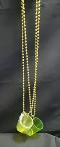 Nuevos 2 Collares de Cuentas de Vidrio de Oro Amarillo 33" Nuevos en Paquete - Imagen 1 de 4