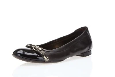 Womens AGL black leather cap toe ballet flats sz. 36 EU - Image 1 of 4