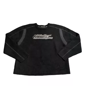 Suéter tejido de colección Harley Davidson motocicletas logotipo bordado talla 2XL Y2K - Imagen 1 de 6