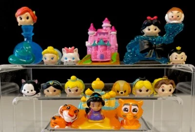 Disney Tsum Tsum Princesses ALL SMALL Set Of 20 Vinyl Figures W/Stands Squinkies - Image 1 of 4