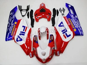 Fit for 2003 2004 Ducati 749/999 Red White Blue FILA ABS Injection Fairing Kit - Foto 1 di 6