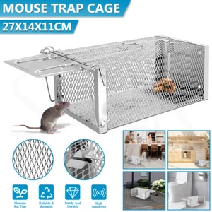 Rat Trap Cage Humane Live Animal Pest Rodent Mice Mouse Bait Control Catch Box - Picture 1 of 16