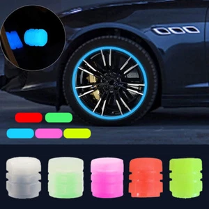 4x Car Auto Wheel Tire Tyre Air Valve Stem Caps Screw Cover Luminous Accessories - Picture 1 of 17