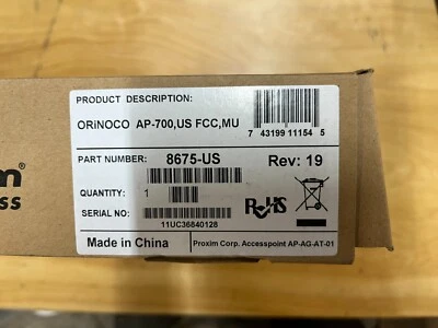 Punto de acceso Proxim Orinoco AP-700-802.11a/b/g nuevo caja abierta Foto 1 de 4